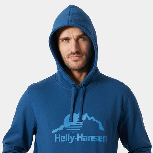 NORD GRAPHIC PULL OVER HOODIE, DEEP FJORD, S