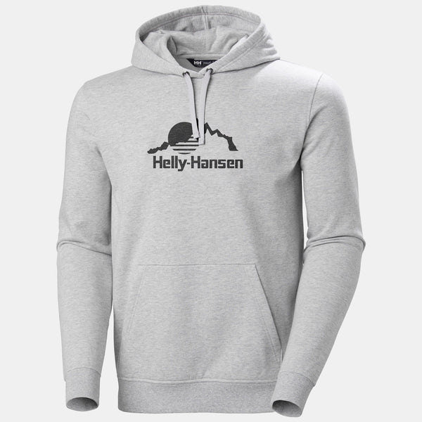 NORD GRAPHIC PULL OVER HOODIE, GREY MELANG, XXL
