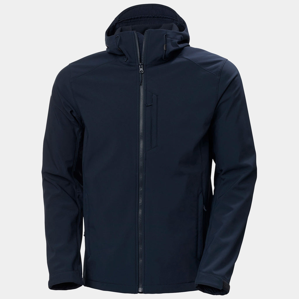 PARAMOUNT HOODED SOFTSHELL JKT, NAVY, XXL