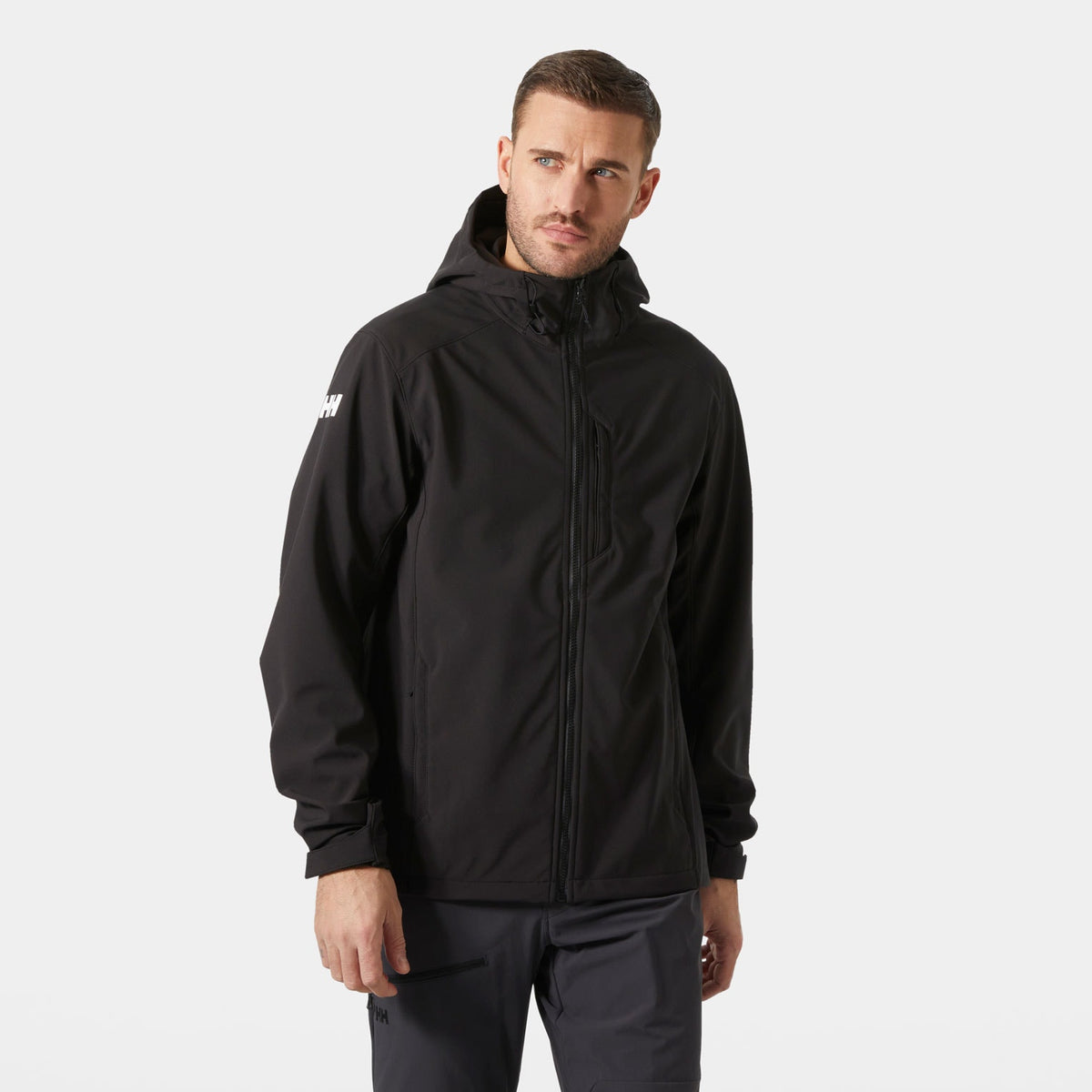 PARAMOUNT HOODED SOFTSHELL JKT, BLACK, XXL