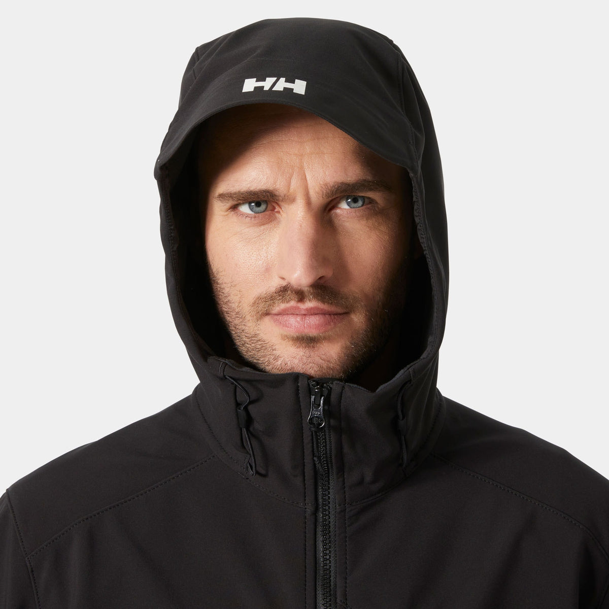 PARAMOUNT HOODED SOFTSHELL JKT, BLACK, XXL