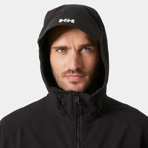 PARAMOUNT HOODED SOFTSHELL JKT, BLACK, XXL
