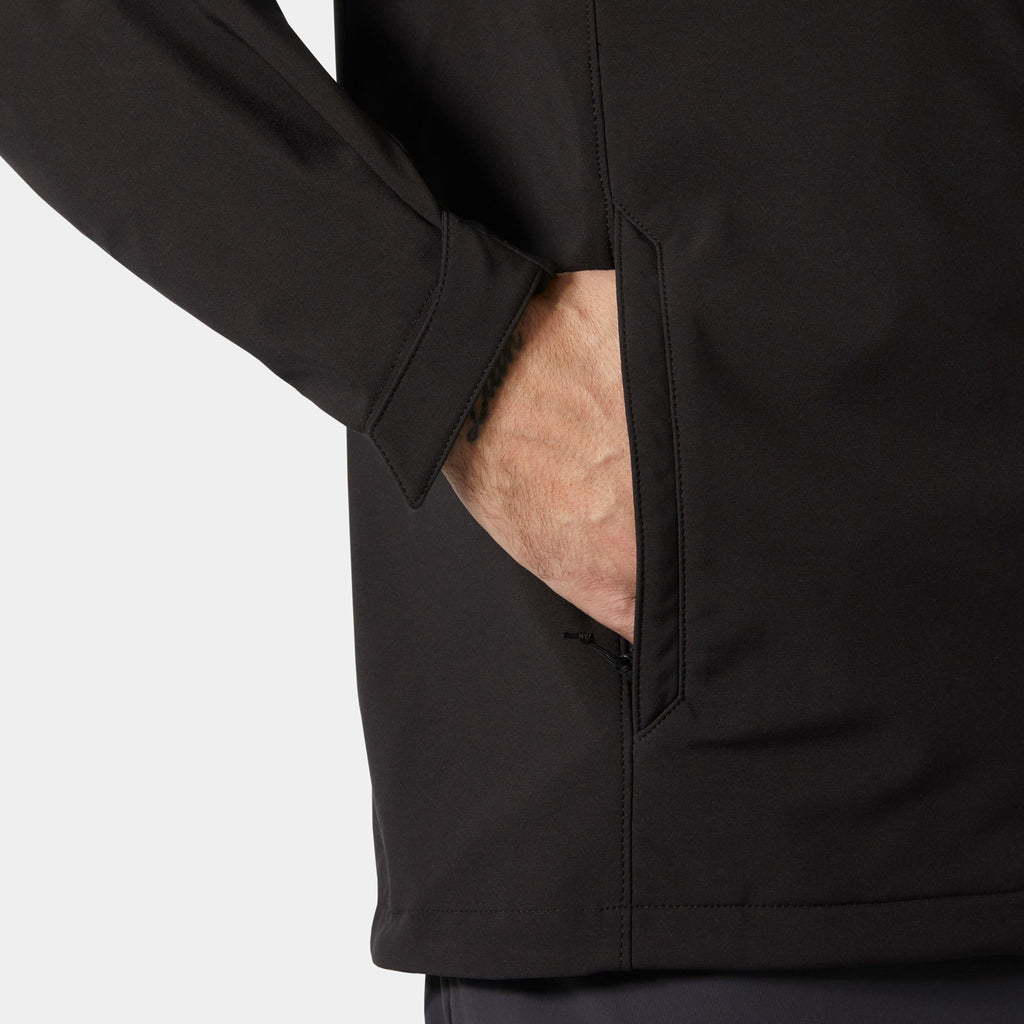 PARAMOUNT HOODED SOFTSHELL JKT, BLACK, XXL