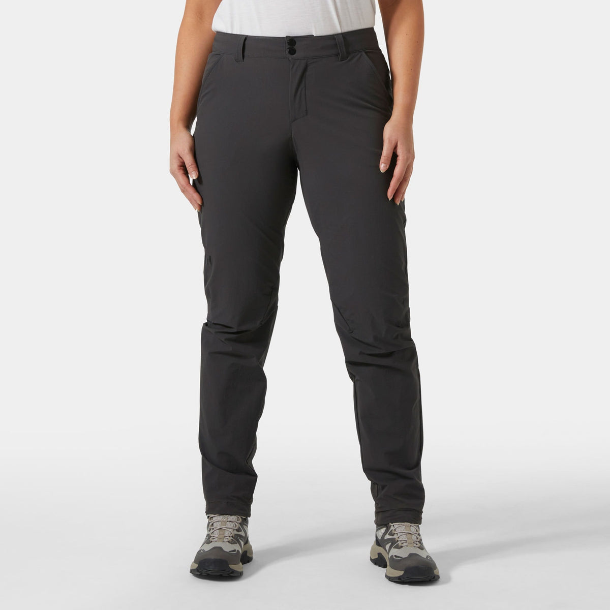 W BRONA SOFTSHELL PANT, EBONY, L