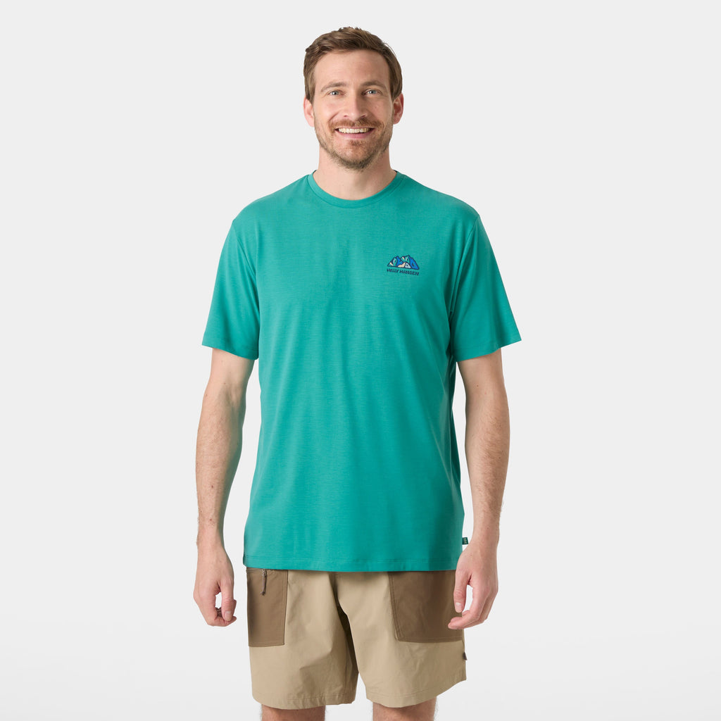 SKOG GRAPHIC TSHIRT, DARK MINT, L