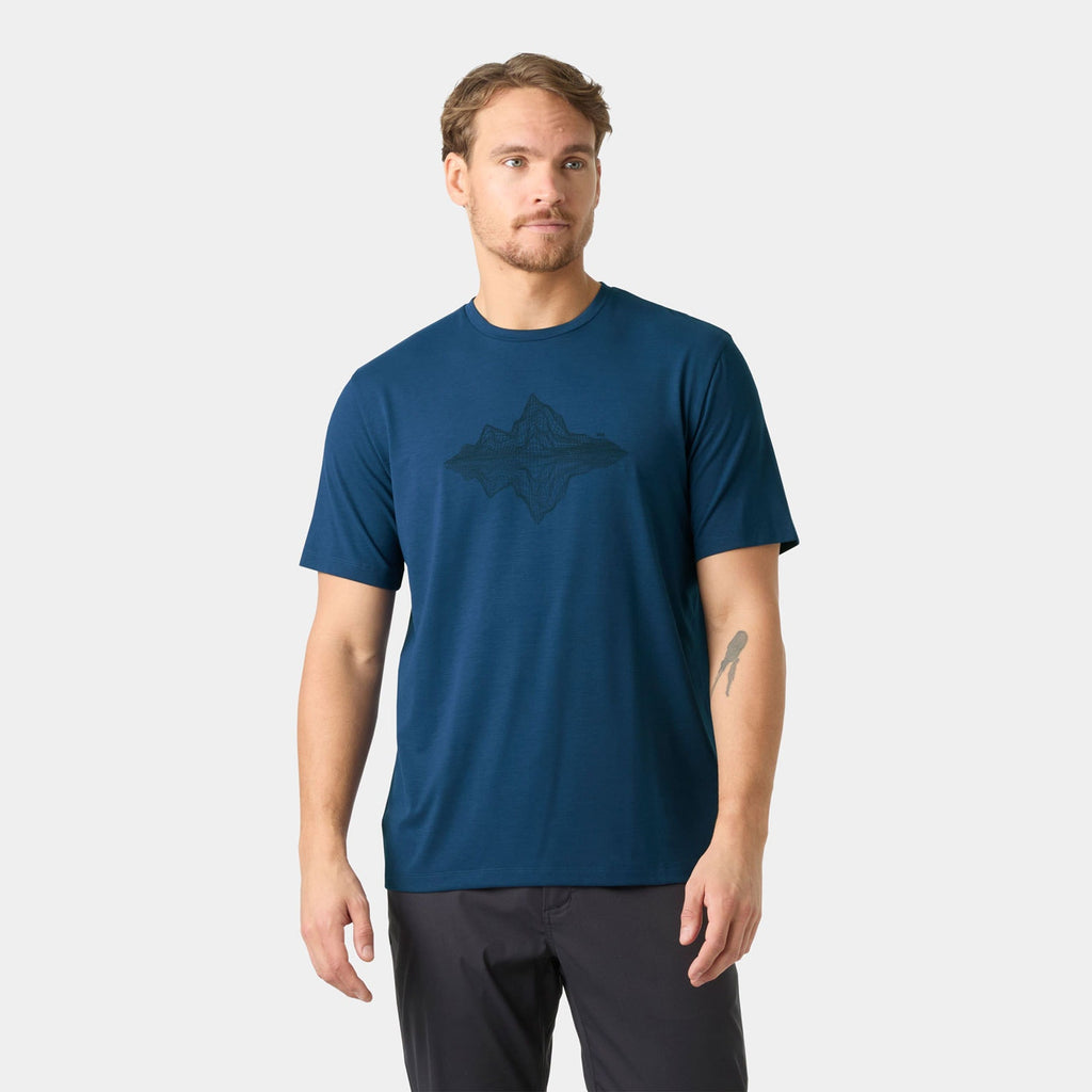SKOG GRAPHIC TSHIRT, DARK BLUE, S