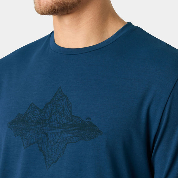 SKOG GRAPHIC TSHIRT, DARK BLUE, S