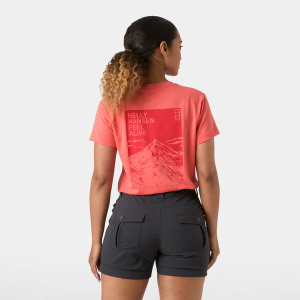 W SKOG GRAPHIC TEE, SUNSET PINK, L