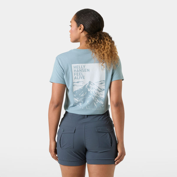 W SKOG GRAPHIC TEE, WINDY BLUE, L
