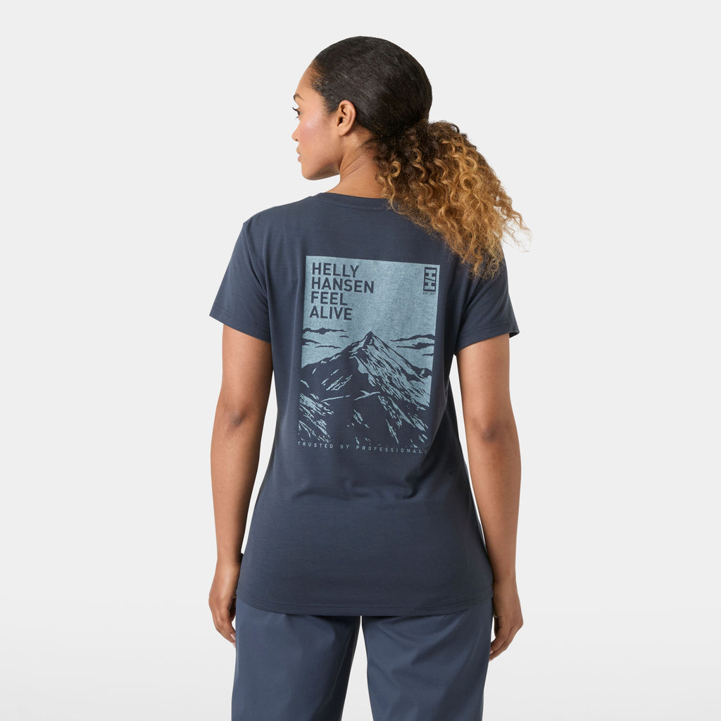 W SKOG GRAPHIC TEE, ALPINE FROS, L