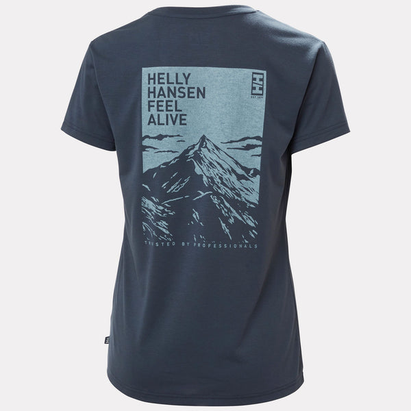 W SKOG GRAPHIC TEE, ALPINE FROS, L