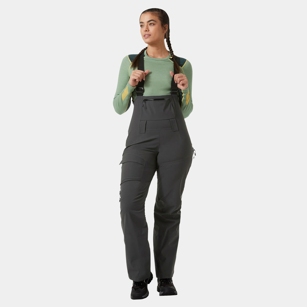 W VERGLAS BC BIB PANT, EBONY, L Main image