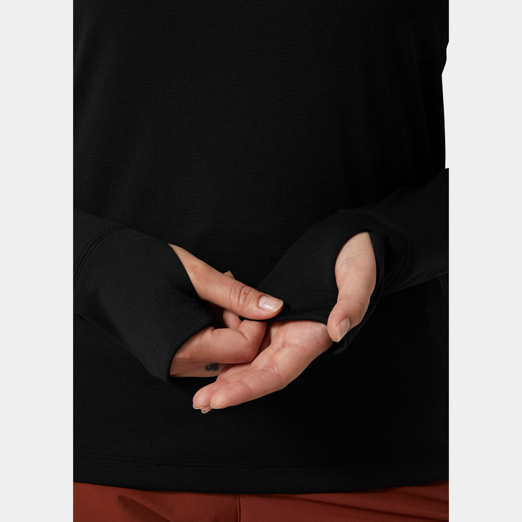 W LIFA TECH LITE 1/2 ZIP, BLACK, L