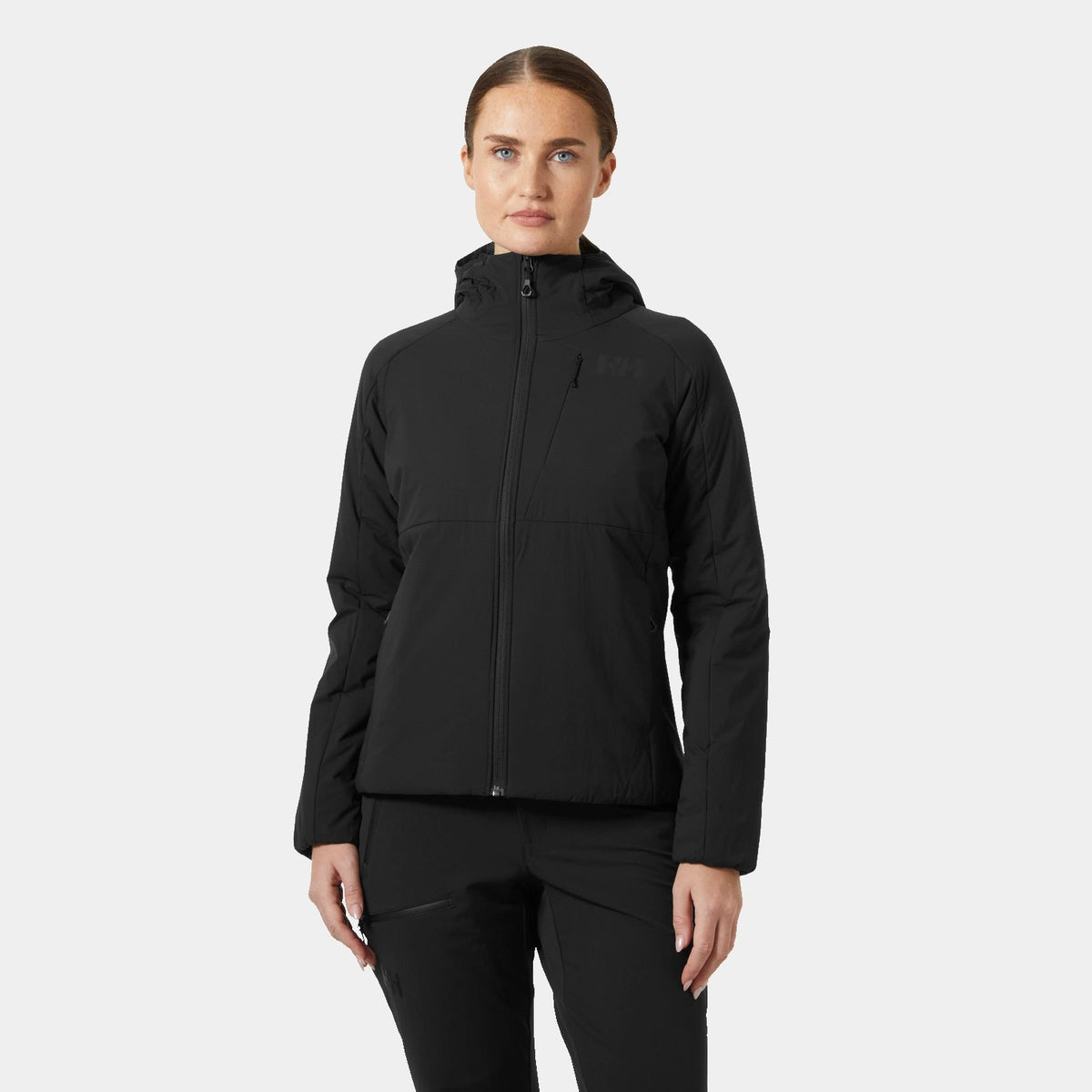 W ODIN STRETCH HOOD INSULA 20, BLACK, L