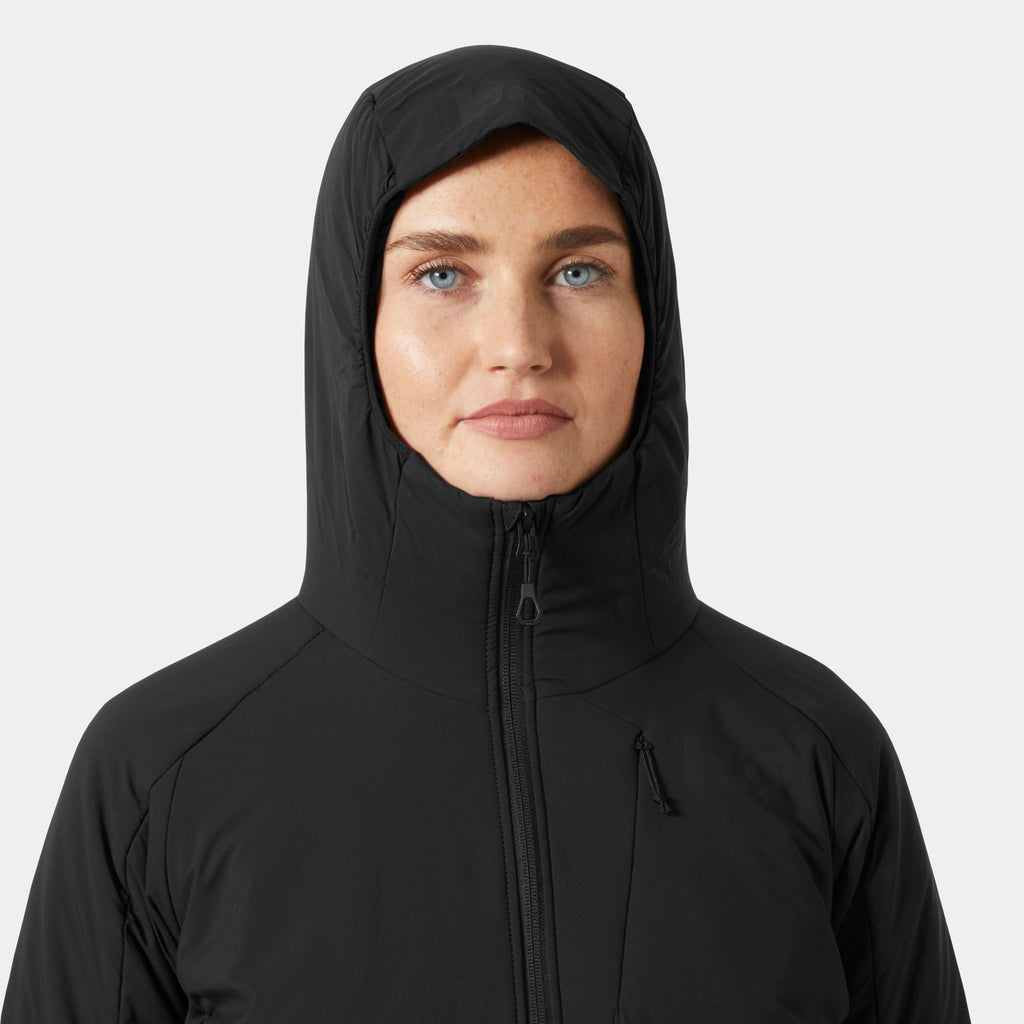 W ODIN STRETCH HOOD INSULA 20, BLACK, L