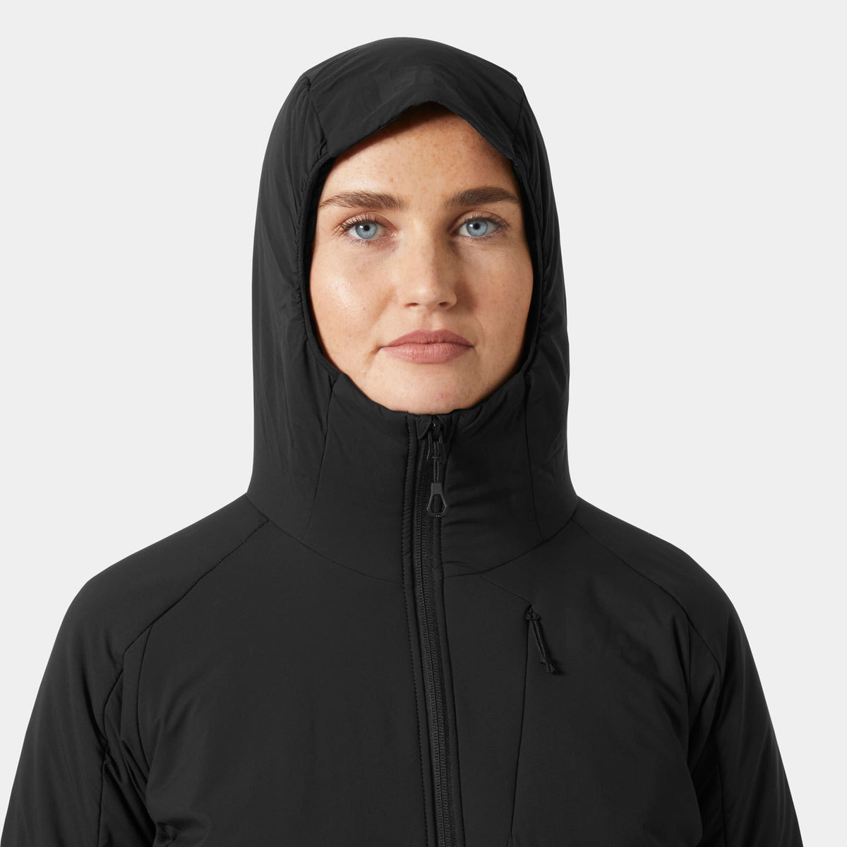 W ODIN STRETCH HOOD INSULA 20, BLACK, L