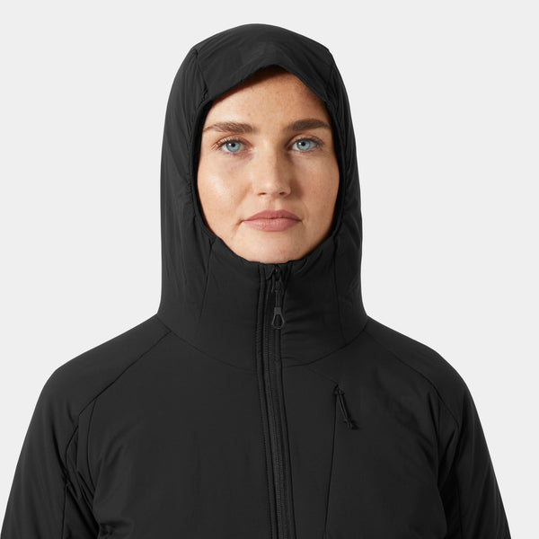 W ODIN STRETCH HOOD INSULA 20, BLACK, L