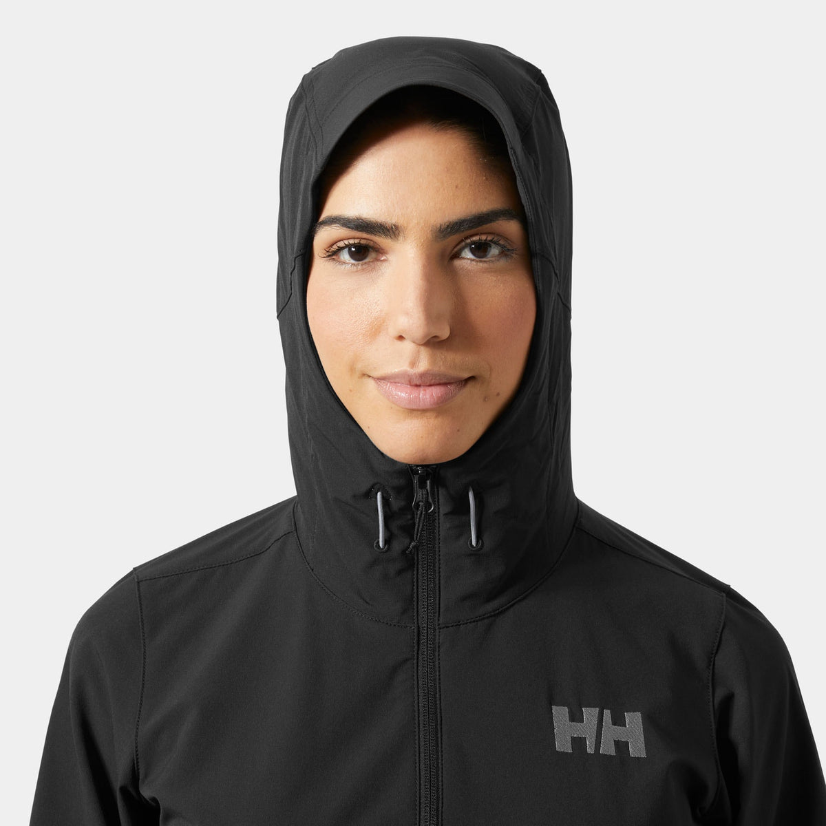 W BLAZE SOFTSHELL HOOD, BLACK, M