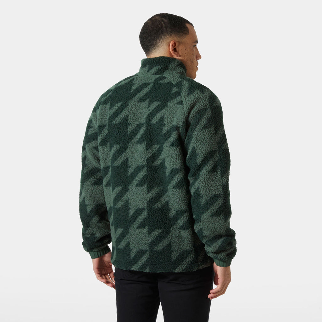 PANORAMA PRINTED PILE SNAP, JUNGLE GREE, L