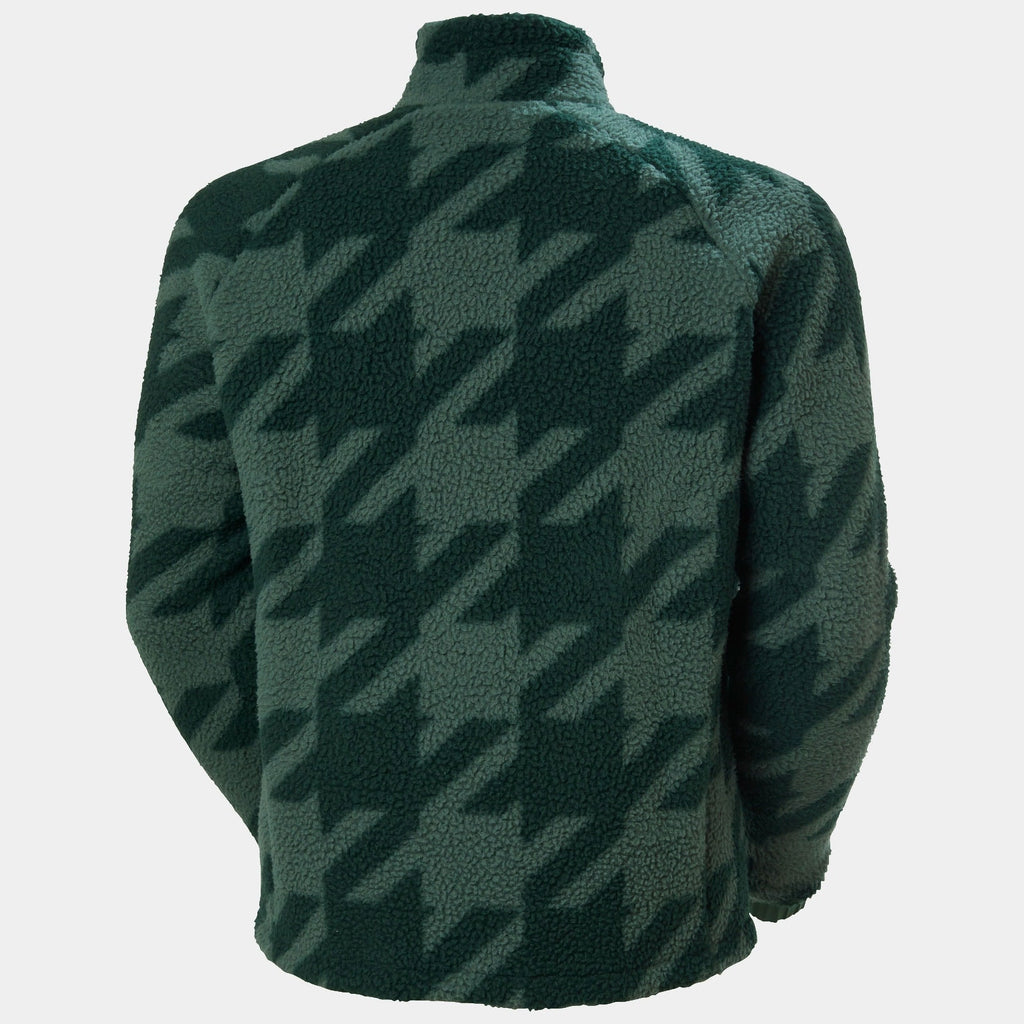 PANORAMA PRINTED PILE SNAP, JUNGLE GREE, L