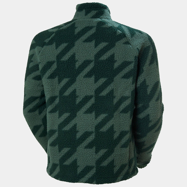 PANORAMA PRINTED PILE SNAP, JUNGLE GREE, L