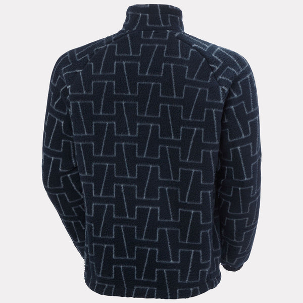PANORAMA PRINTED PILE SNAP, NAVY MONOGR, XXL