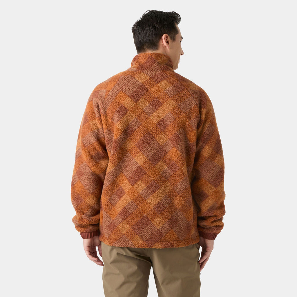 PANORAMA PRINTED PILE SNAP, GINGER BISC, XXL