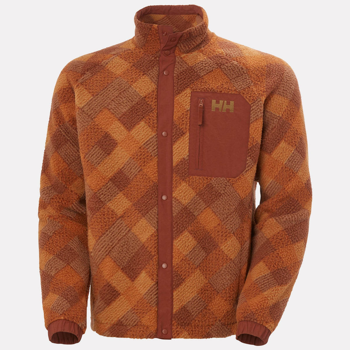 PANORAMA PRINTED PILE SNAP, GINGER BISC, XXL