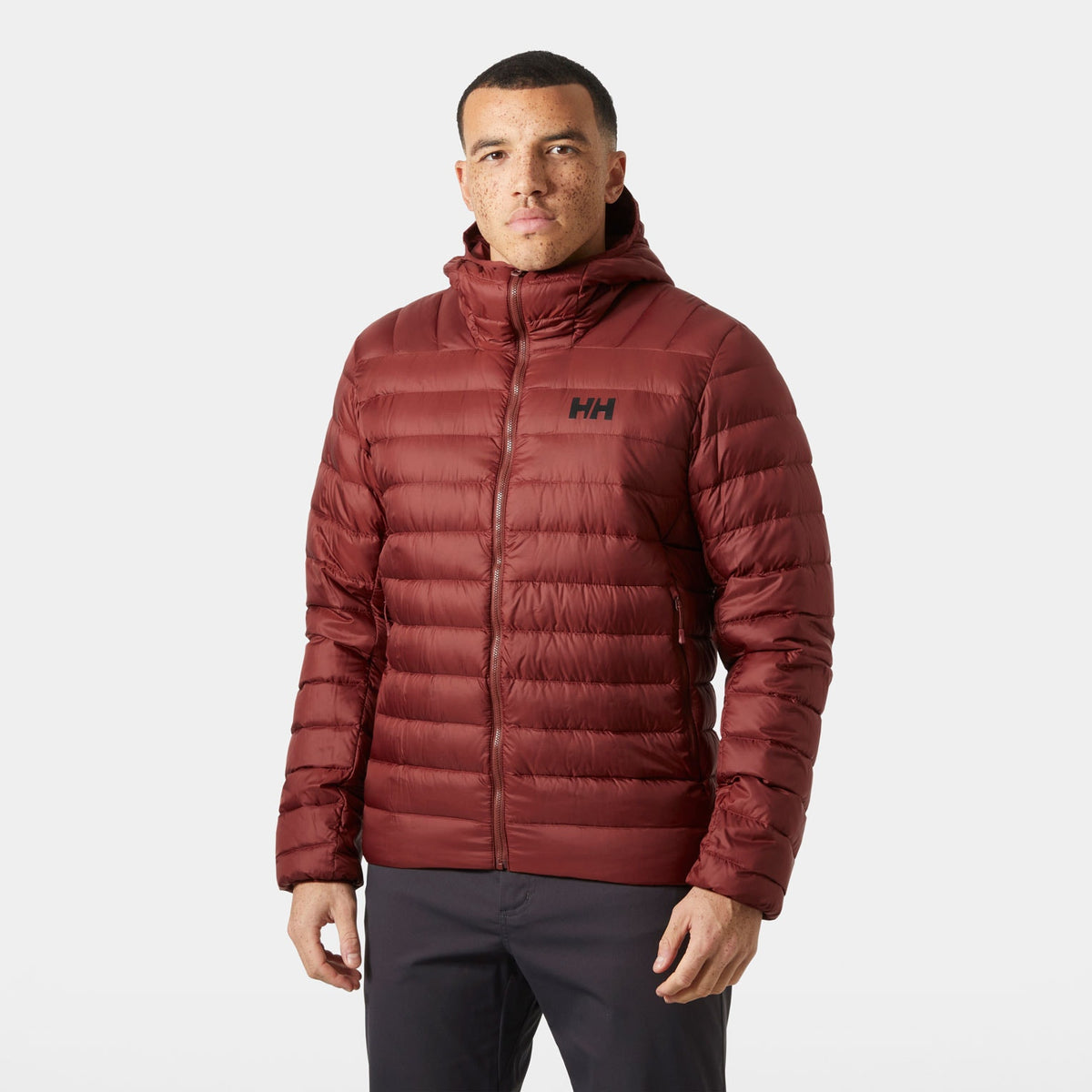 VERGLAS HOODED DOWN 20, MARS RED, XXL