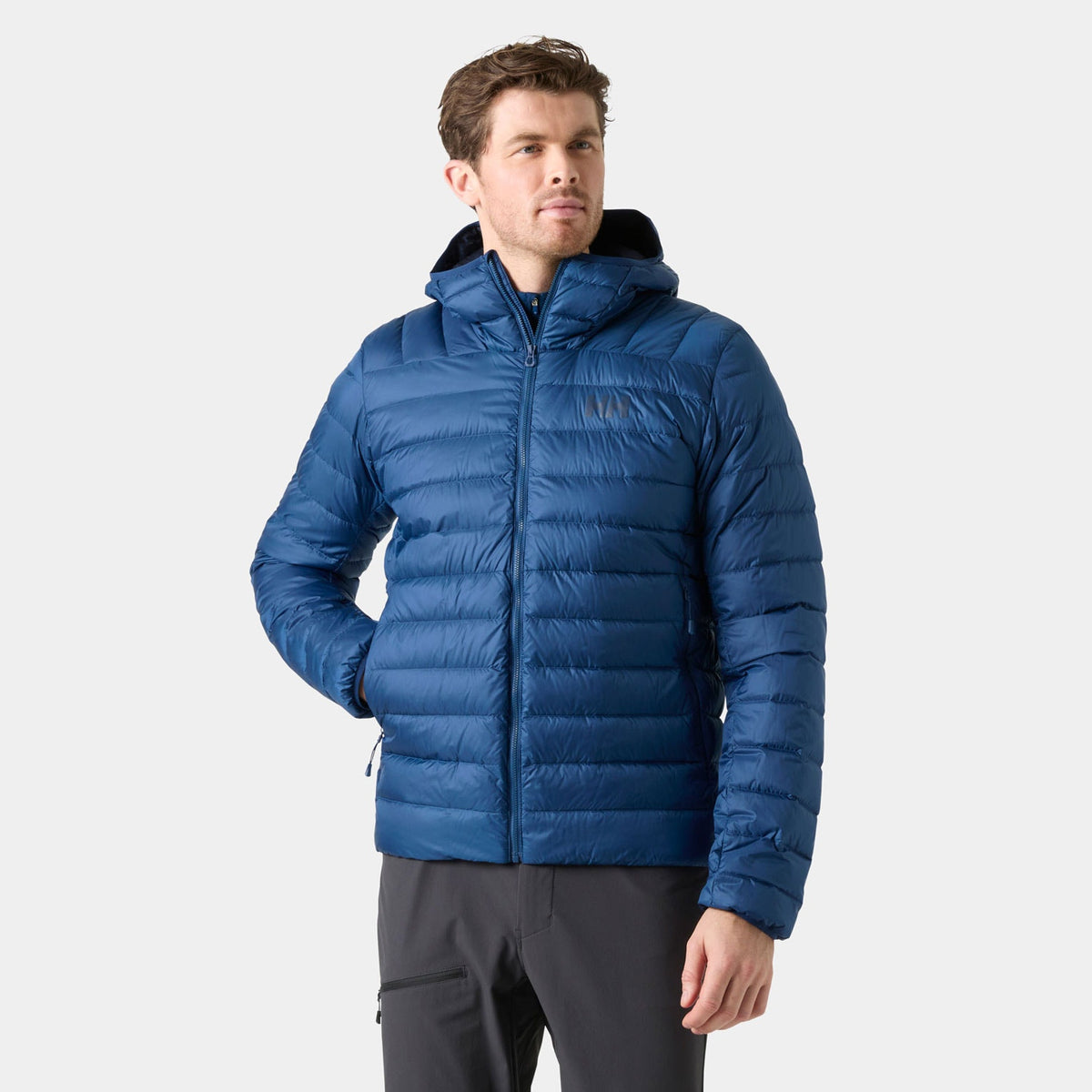 VERGLAS HOODED DOWN 20, DARK BLUE, XXL
