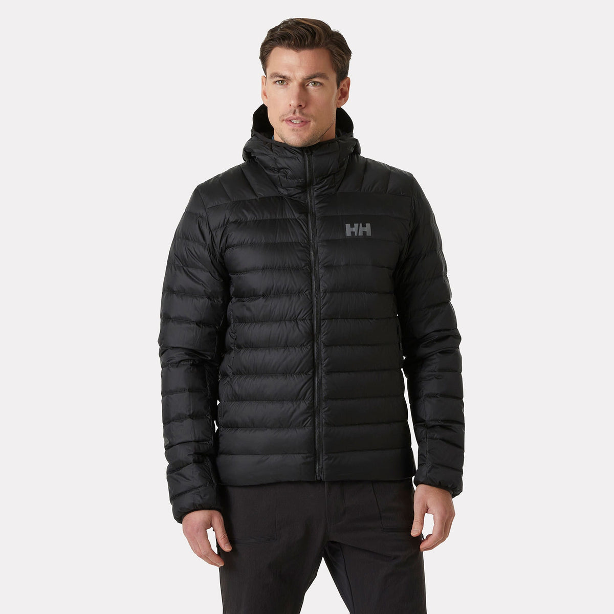 VERGLAS HOODED DOWN 20, BLACK, XXL