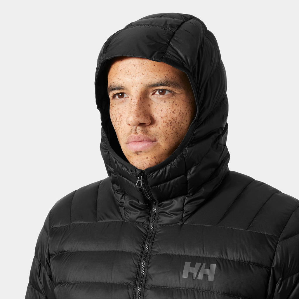 VERGLAS DOWN HYBRID HOOD 20, BLACK, XXL