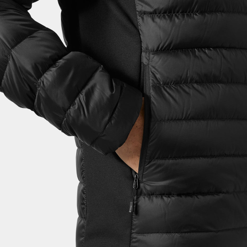 VERGLAS DOWN HYBRID HOOD 20, BLACK, XXL