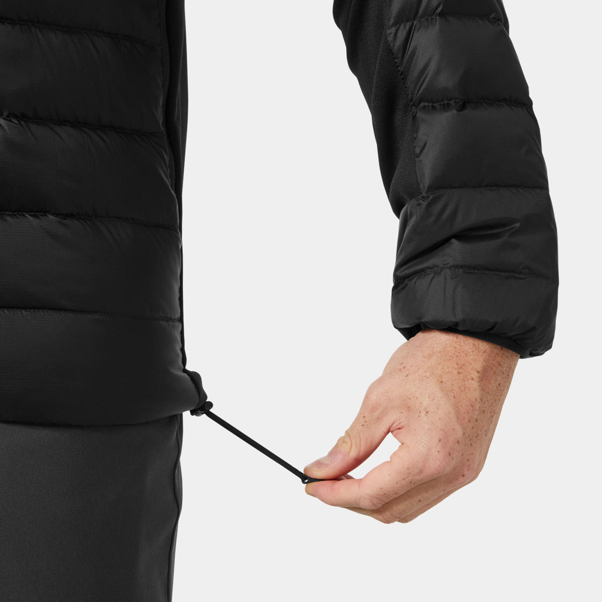 VERGLAS DOWN HYBRID HOOD 20, BLACK, XXL