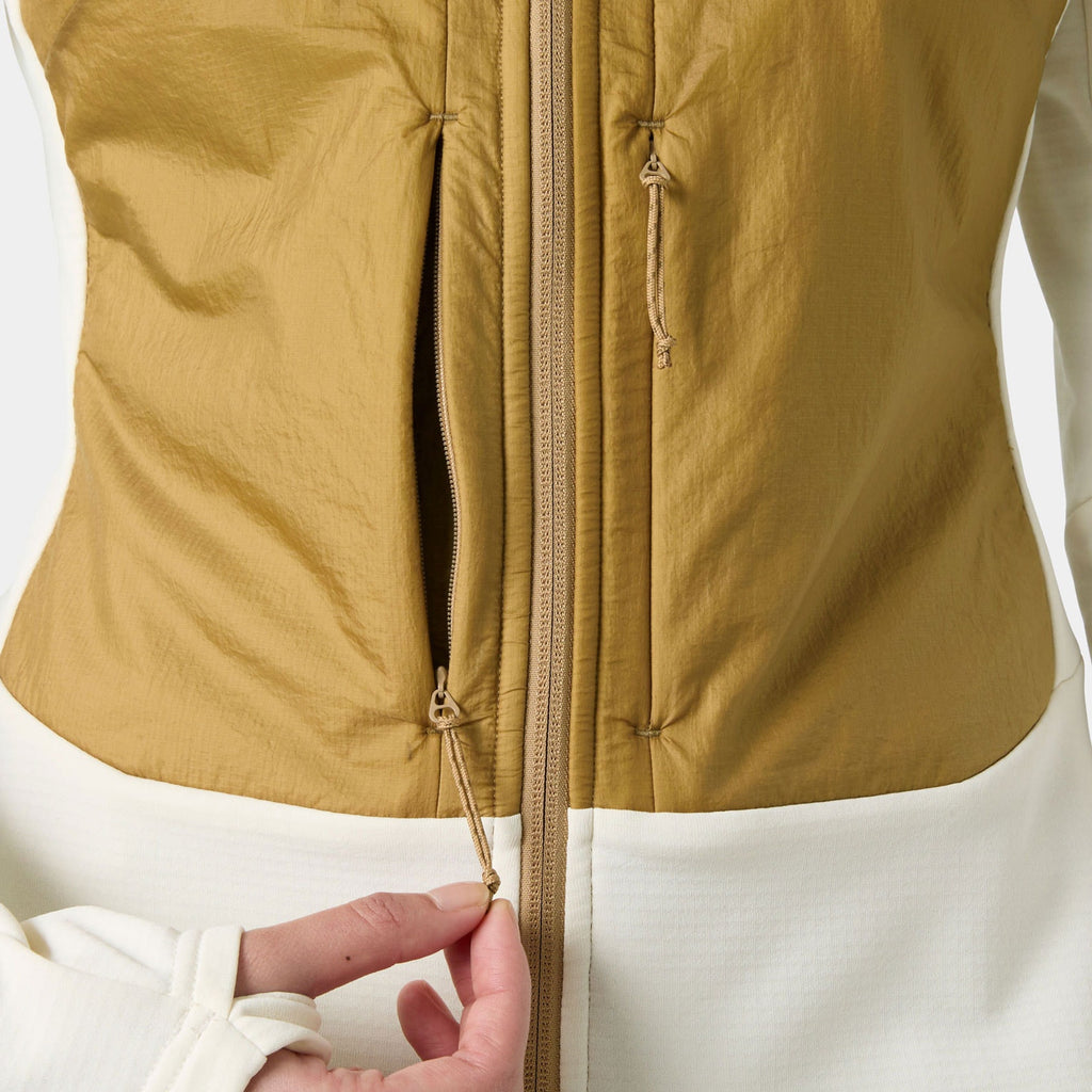 W VERSALITE HYBRID FLEECE JKT, SNOW, M