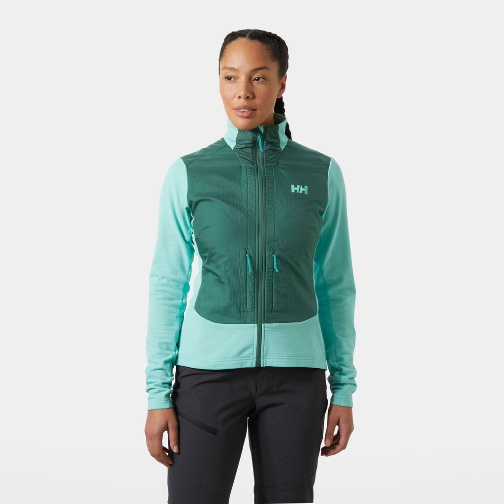 W VERSALITE HYBRID FLEECE JKT, LAGOON, L