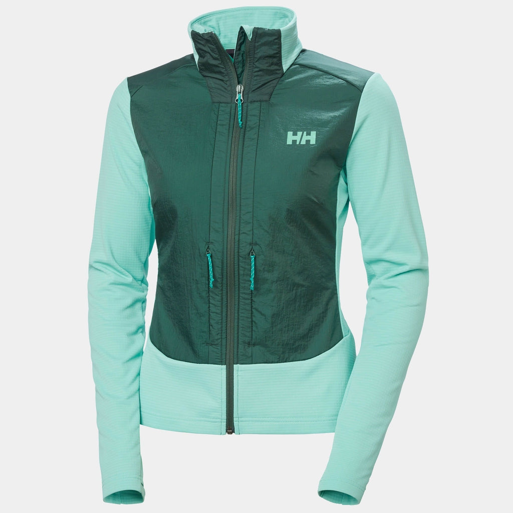 W VERSALITE HYBRID FLEECE JKT, LAGOON, L