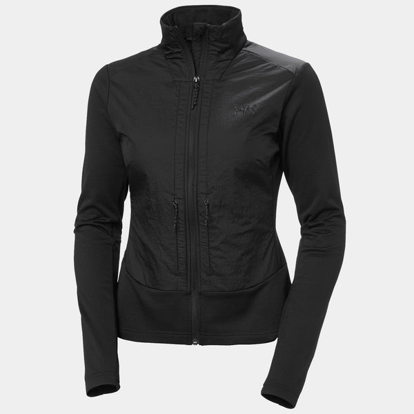W VERSALITE HYBRID FLEECE JKT, BLACK, L
