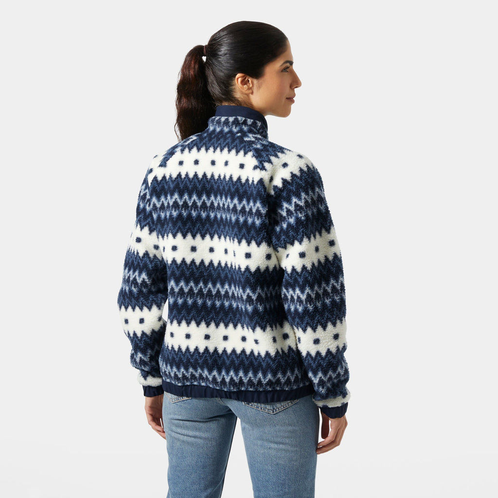 W IMPERIAL PRINTED PILE SNAP, NAVY NORDIC, XL