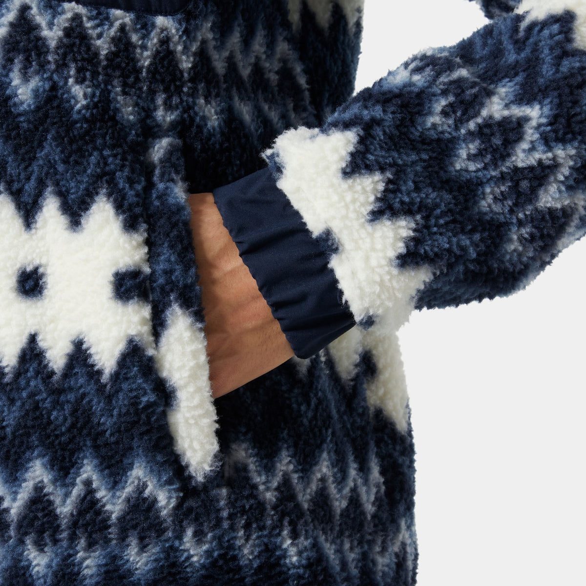 W IMPERIAL PRINTED PILE SNAP, NAVY NORDIC, XL
