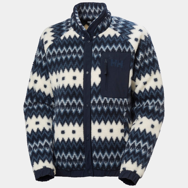 W IMPERIAL PRINTED PILE SNAP, NAVY NORDIC, XL