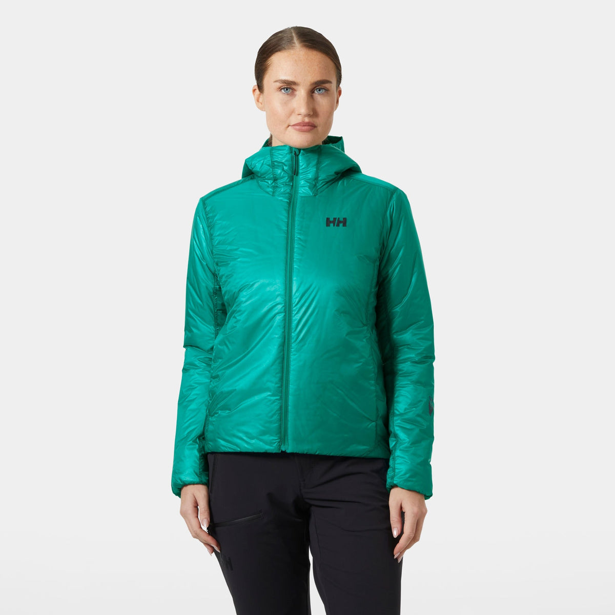 W ODIN EVERDOWN HOODED JACKET, SIGNAL GREE, L