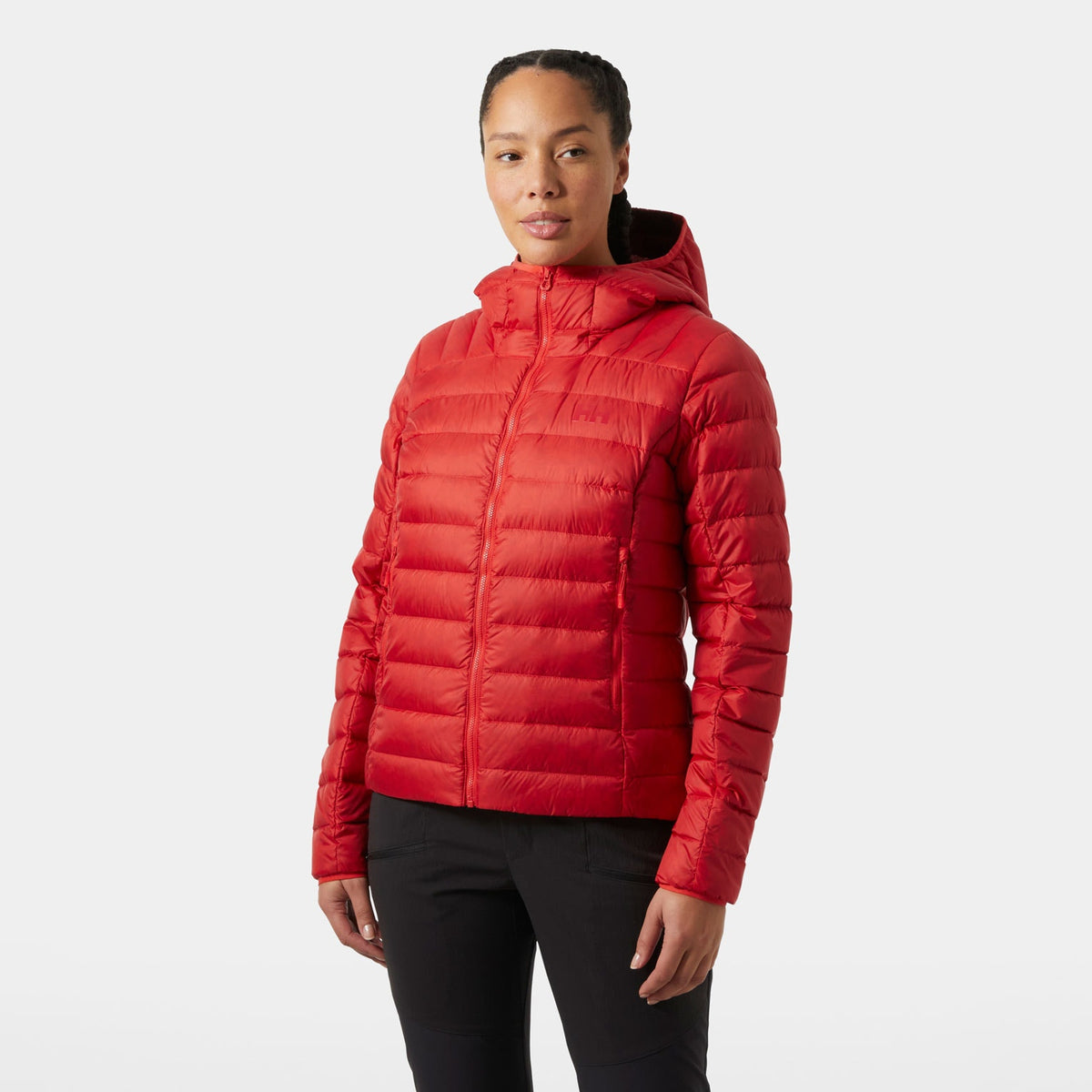 W VERGLAS HOODED DOWN 20, ALERT RED, XL
