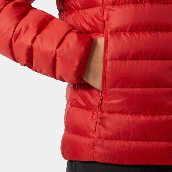 W VERGLAS HOODED DOWN 20, ALERT RED, XL