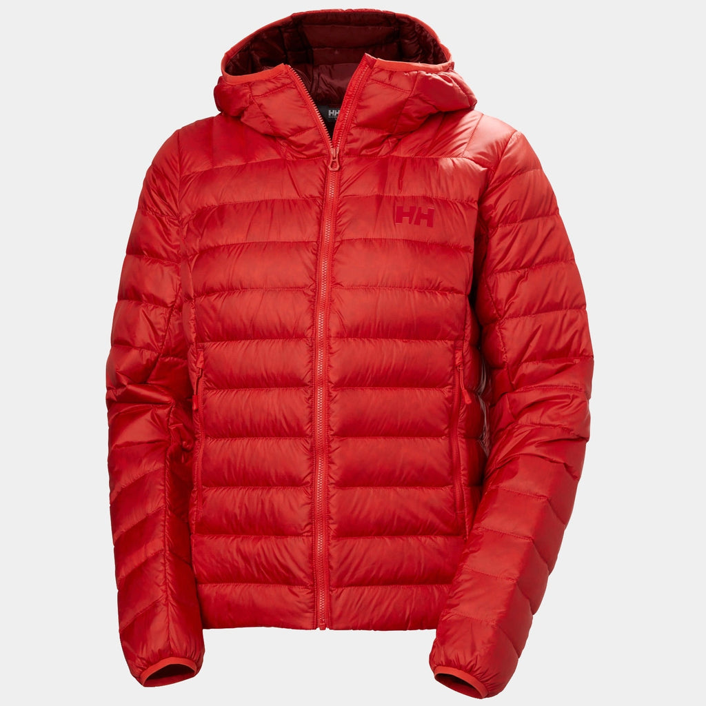 W VERGLAS HOODED DOWN 20, ALERT RED, XL