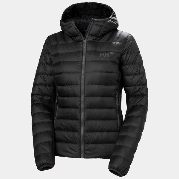 W VERGLAS DOWN HYBRID HOOD 20, BLACK, L