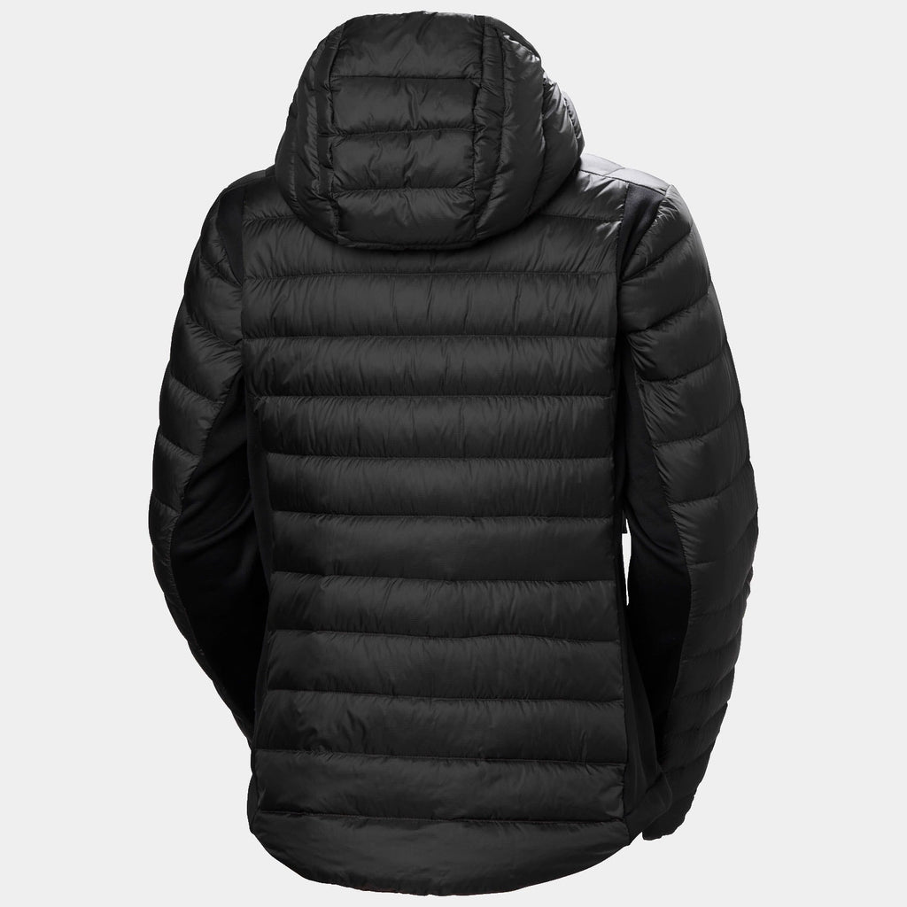 W VERGLAS DOWN HYBRID HOOD 20, BLACK, L