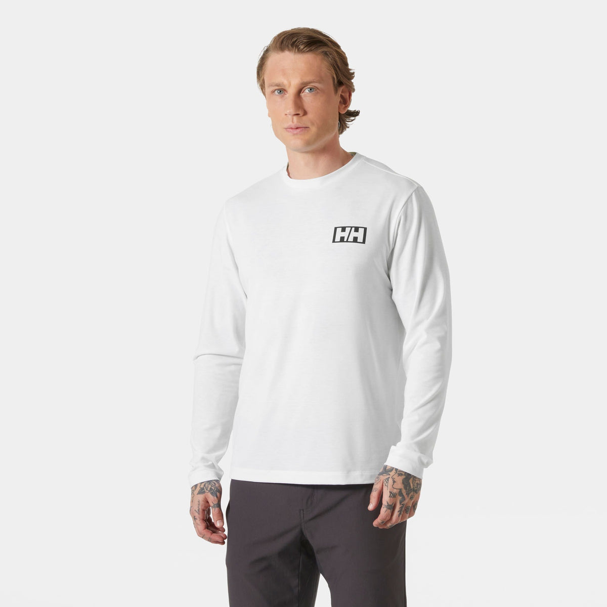 SKOG GRAPHIC LS TEE, WHITE, XXL