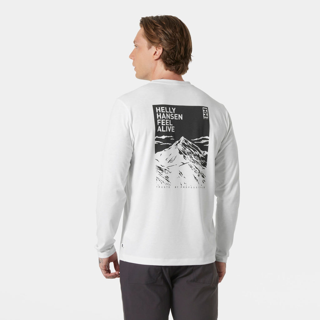 SKOG GRAPHIC LS TEE, WHITE, XXL