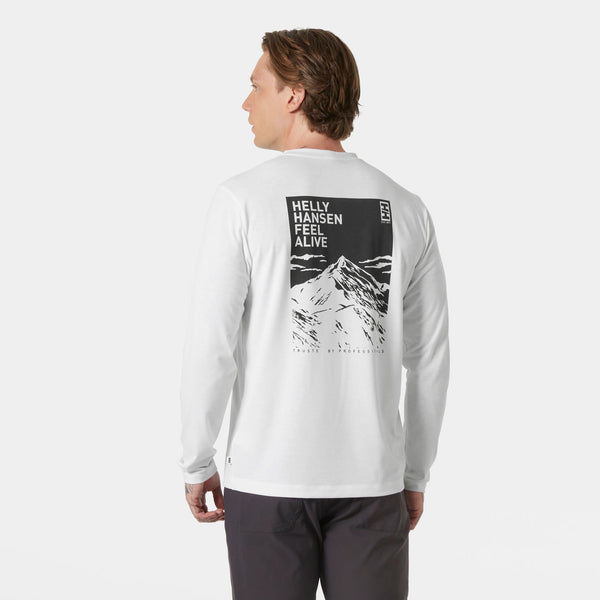 SKOG GRAPHIC LS TEE, WHITE, XXL